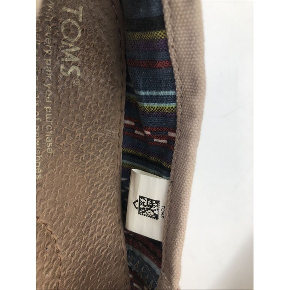 Women's Tan Classic Toms Size 7 With Patterned Inside - Picture 5 of 7